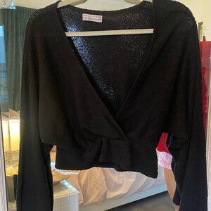 Urban Outfitters Knit Plunge Long Sleeve